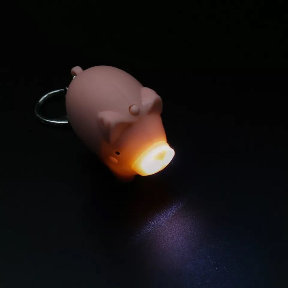 Pig Keychain With Led Flashlight - image 7